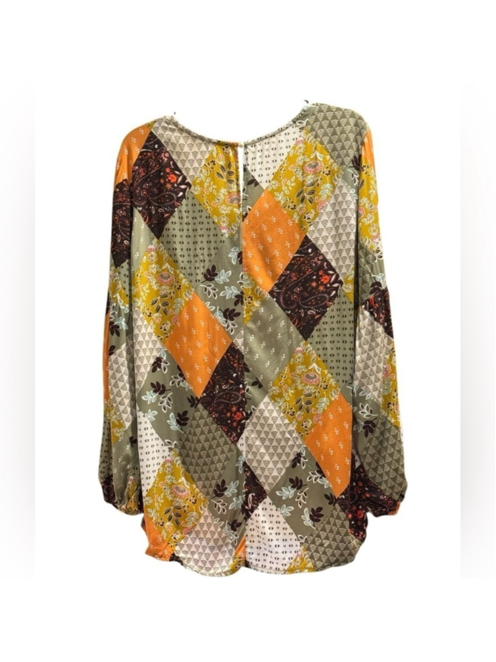 Women's Patchwork Blouse Size Medium - Picture 3 of 6